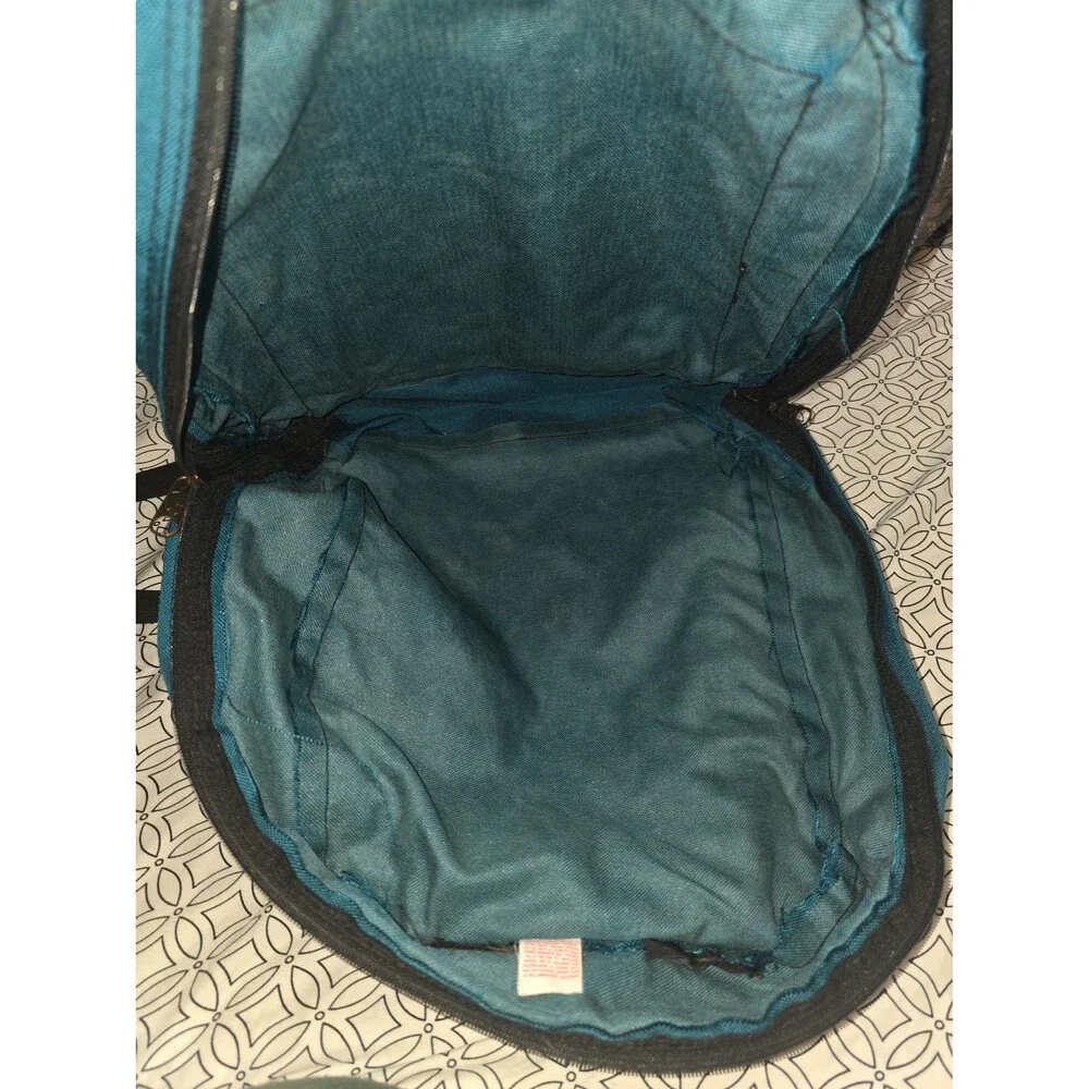 Teal emerald green classic jansport full size backpack bookbag purse bag tote!